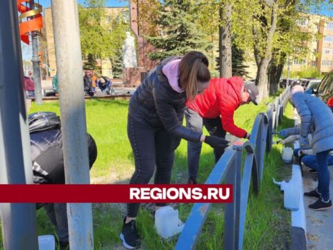Жители округа продолжают благоустройство центра Егорьевска и подготовку к празднованию Дня Победы новости Егорьевск 